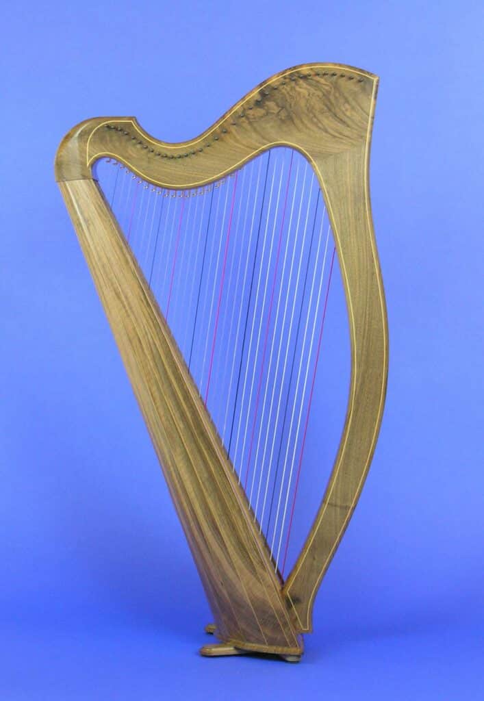 A Norris Lute-Back Harp in English Walnut